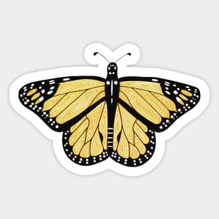 Yellow Butterfly Sticker